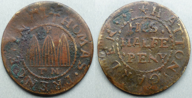 Hatton Garden, Thomas Prence Halfpenny Hatton Garden, Thomas Prence Halfpenny